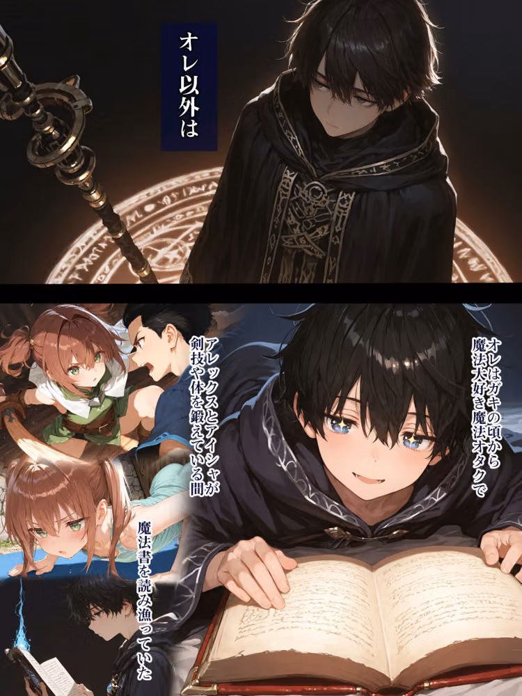 幼馴染冒険者パーティーのお荷物魔法使いオレ 失われた高等魔法スリープを覚えて皆にようやく恩返し！と思ったけど性欲を抑えきれずパーティーメンバーのすやすやえっちに使ってしまう◆【白抜き修正版】 hitomiエロ漫画raw サンプル画像011