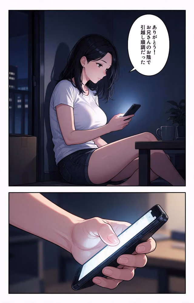 お堅いと思ってた爆乳妹の友達の引っ越しを手伝ったら上に跨がられて搾られた話【モザイク版】（単話） hitomiエロ漫画raw サンプル画像003