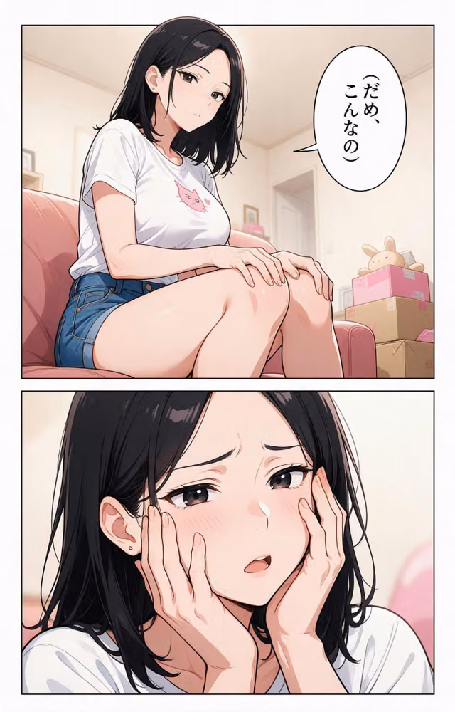 お堅いと思ってた爆乳妹の友達の引っ越しを手伝ったら上に跨がられて搾られた話【モザイク版】（単話） hitomiエロ漫画raw サンプル画像011