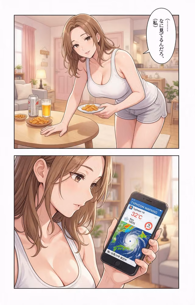 酔うと甘えてくるタンクトップ姿の義妹の家に台風で泊まったらドロドロに依存された件【モザイク版】（単話） hitomiエロ漫画raw サンプル画像004