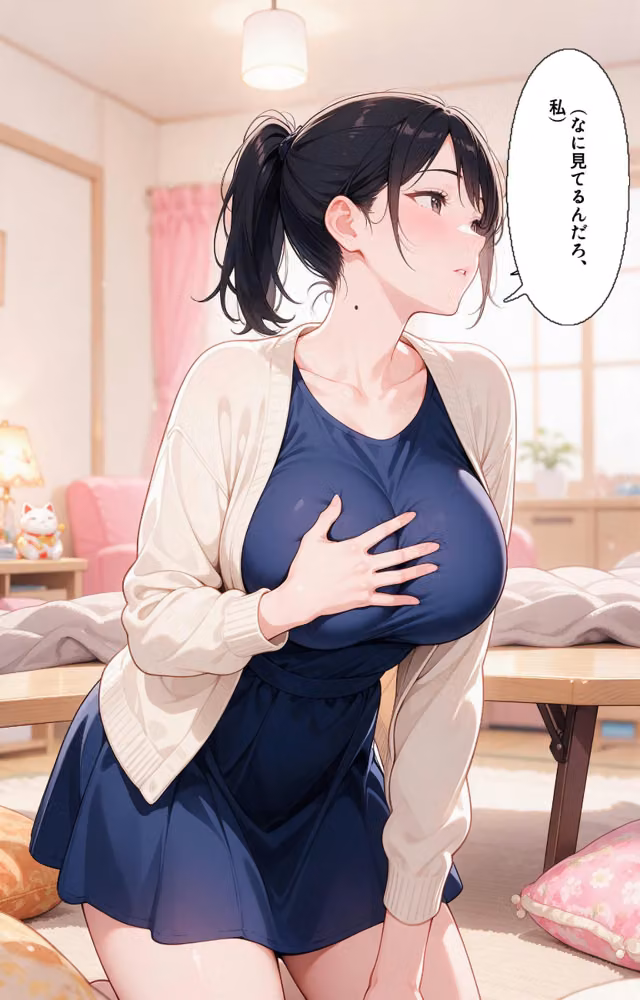 甘え上手な爆乳義妹と炬燵で足が触れたら甘えたい盛りでベタベタだった話【モザイク版】（単話） hitomiエロ漫画raw サンプル画像007