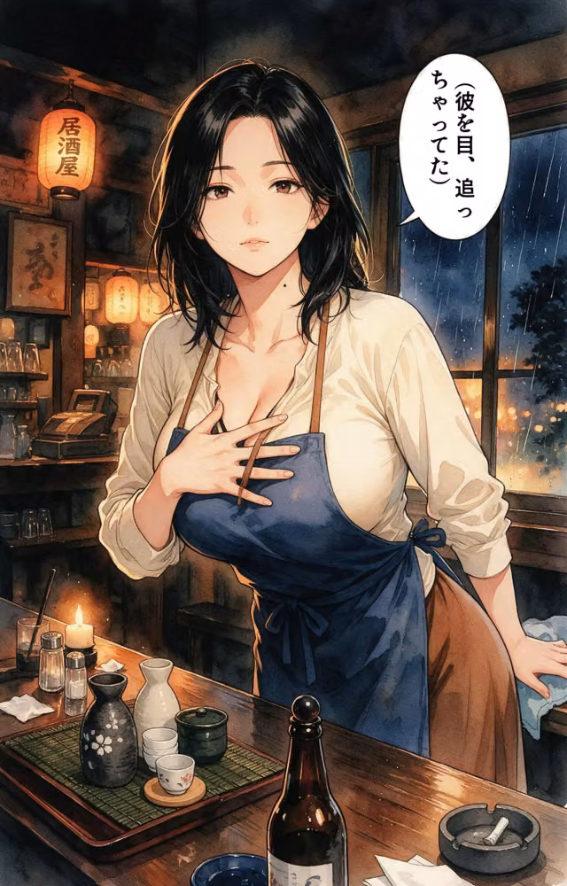 甘え上手なおっぱいの大きい居酒屋の女将さんの家に台風で泊まったら一晩だけって抱きしめられた話【モザイク版】（単話） hitomiエロ漫画raw サンプル画像007