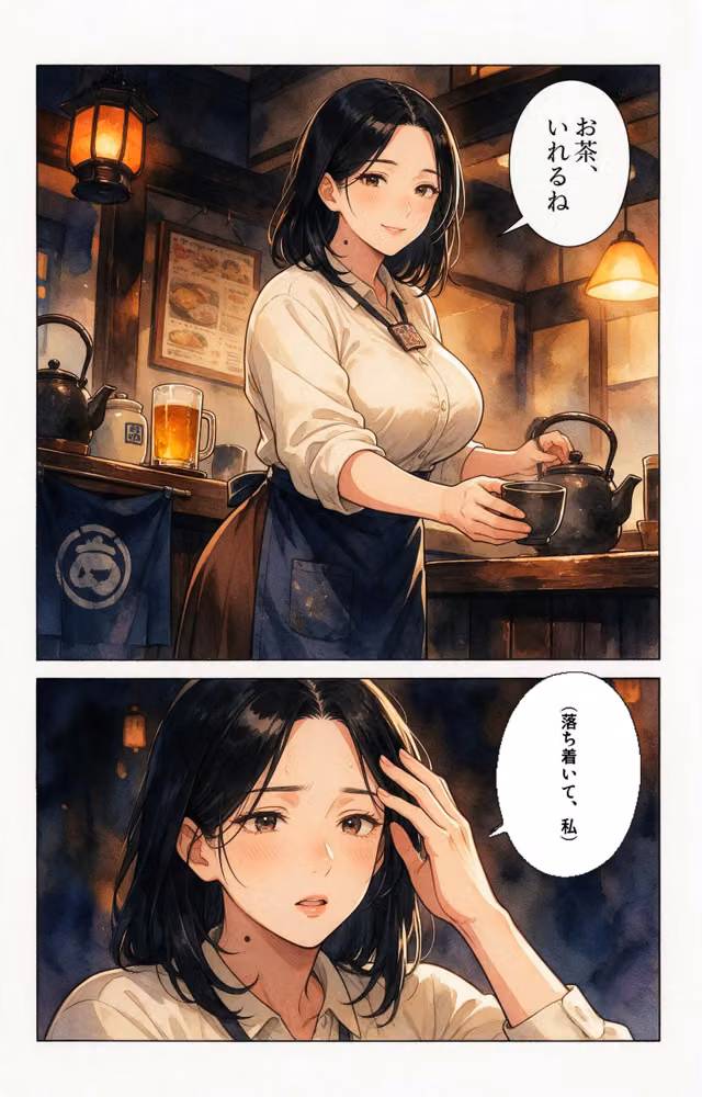 甘え上手なおっぱいの大きい居酒屋の女将さんの家に台風で泊まったら一晩だけって抱きしめられた話【モザイク版】（単話） hitomiエロ漫画raw サンプル画像010