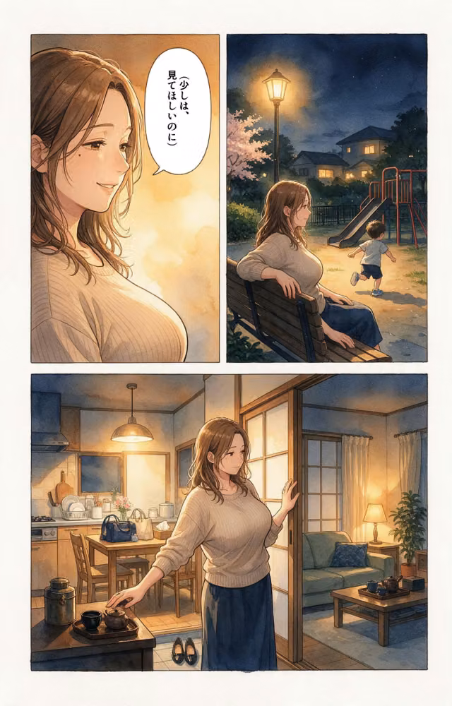 無防備すぎる巨乳ママ友と停電の暗闇で密着したら我慢できずに求めてきた話【モザイク版】（単話） hitomiエロ漫画raw サンプル画像002