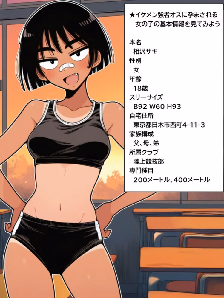 キミの子どもを孕ませて。ボーイッシュ陸上女子がイケメンに無責任中出しされて妊娠するまで【モザイク版】（単話） hitomiエロ漫画raw サンプル画像001