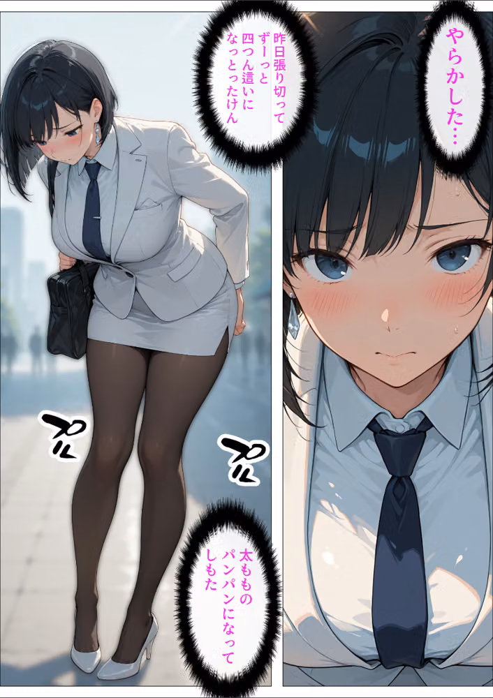 完璧女上司 無能部下のマッサージを受け 故郷の訛りで大絶叫【モザイク版】 hitomiエロ漫画raw サンプル画像015
