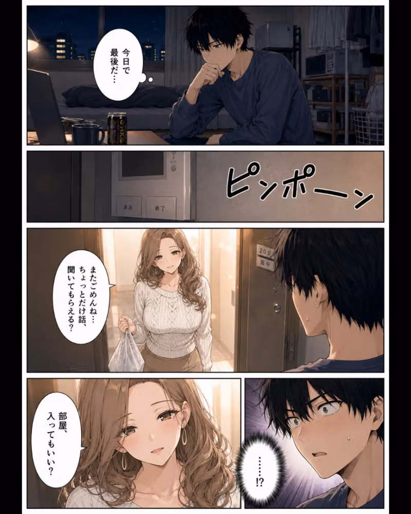 押すたび、1万円消えるボタン…その度に隣の人妻が誘惑してくる。【白抜き修正版】 hitomiエロ漫画raw サンプル画像015