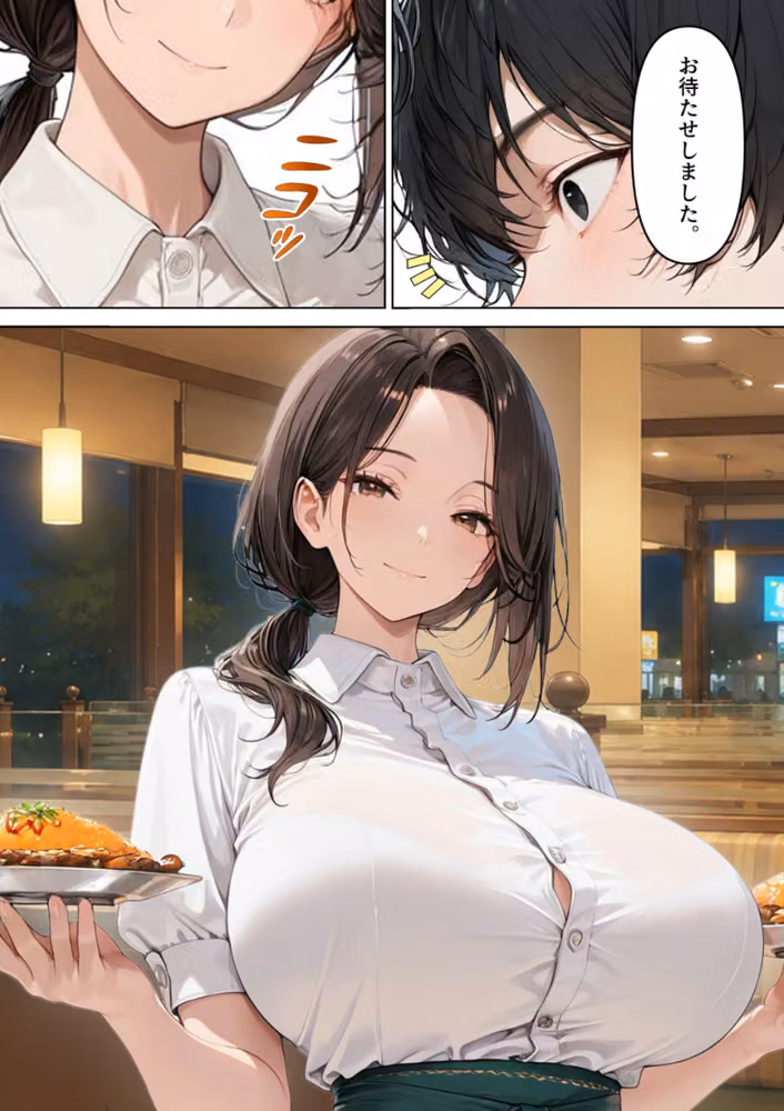 ファミレスのパート子持ち主婦（38歳）を酔わせて寝取り、生ハメ、中出ししてしまった話（単話）【モザイク版】（単話） hitomiエロ漫画raw サンプル画像002
