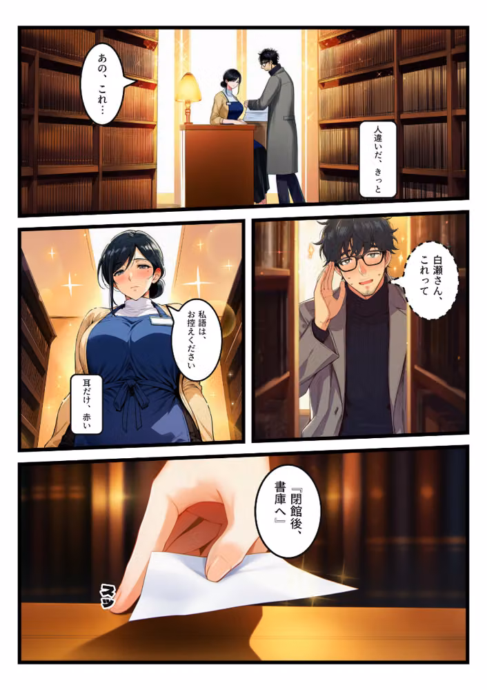 返却票に「命令してください」と書いた無表情な巨乳司書が、書庫で喘ぐたび命令を増やされ首輪のまま中出し【モザイク版】 hitomiエロ漫画raw サンプル画像008