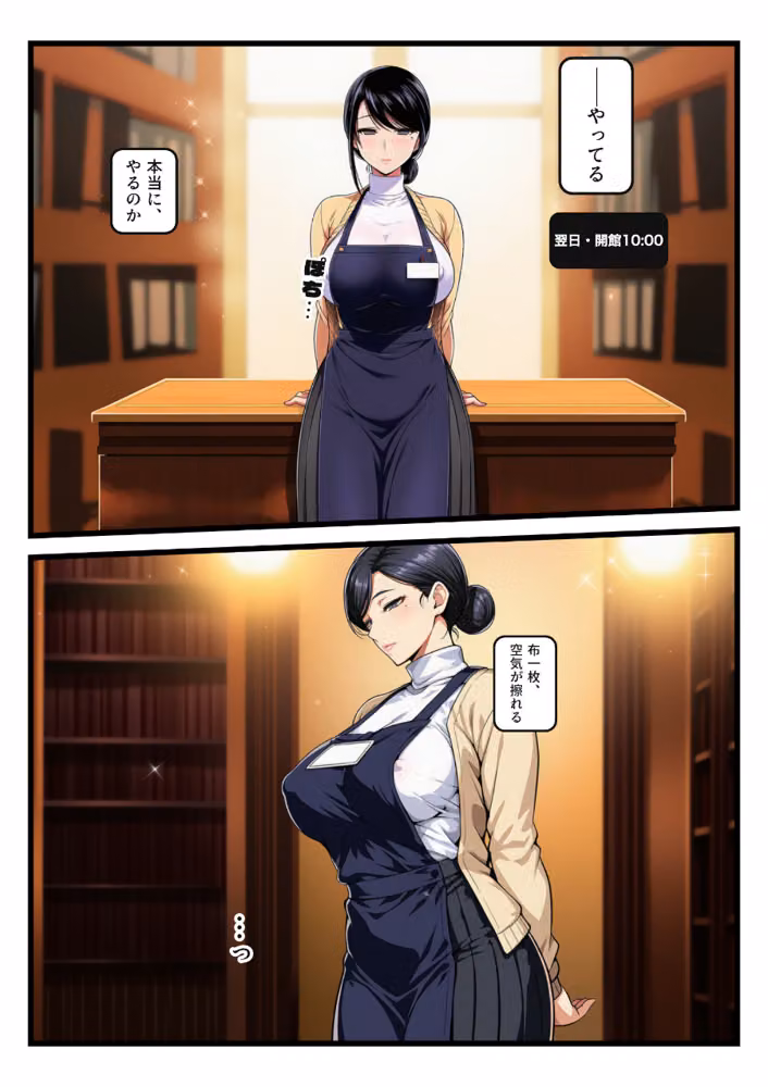 返却票に「命令してください」と書いた無表情な巨乳司書が、書庫で喘ぐたび命令を増やされ首輪のまま中出し【モザイク版】 hitomiエロ漫画raw サンプル画像012